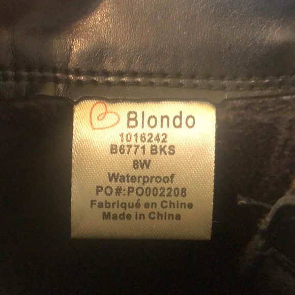 Blondo Waterproof Black Suede Ankle Boots, like new - Women’s 8W - Picture 6 of 7